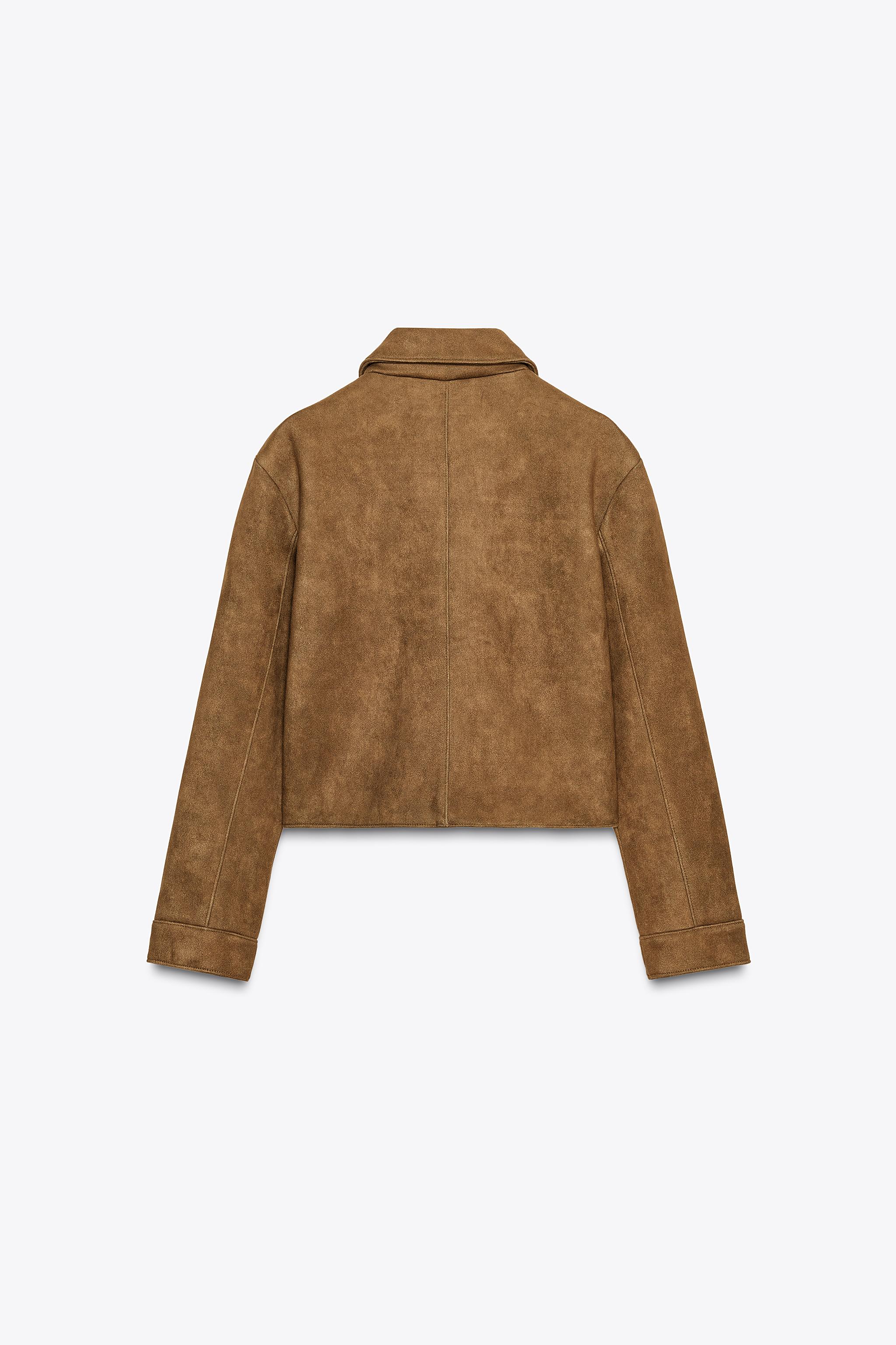FAUX SUEDE JACKET - Brown | ZARA Spain