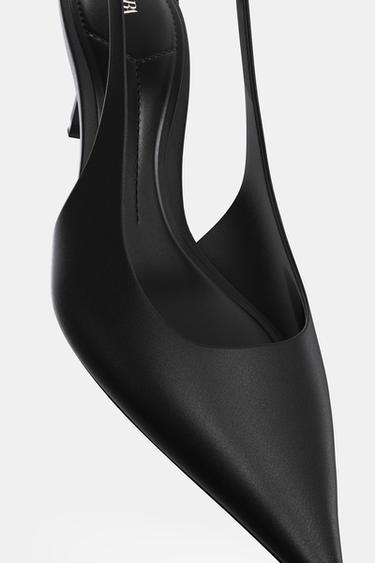 SLINGBACK HEELS WITH BOW - Black by Zara - Image 6