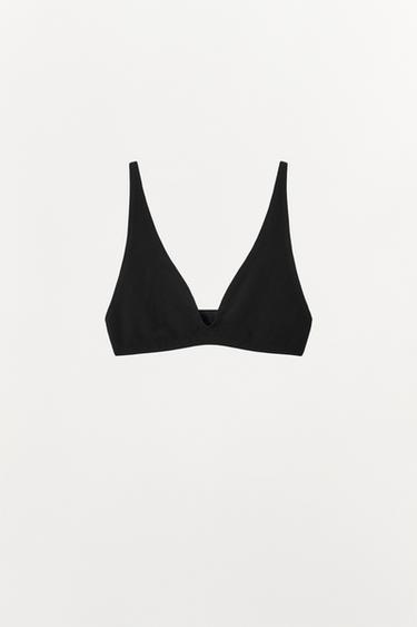 BRALETTE TRIANGULAR SEAMLESS - Negro de Zara