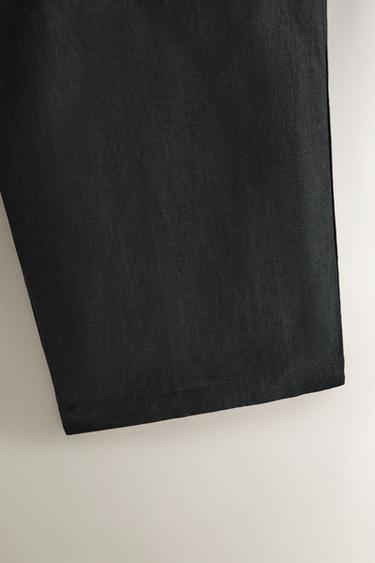 PANTALON LIN - Gris moyen de Zara - Image 3