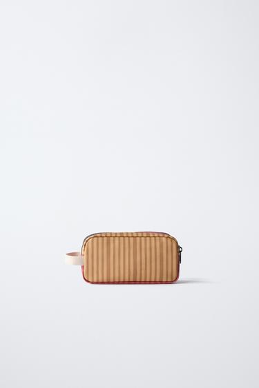 MULTICOLOURED STRIPE PENCIL CASE - Green by Zara - Image 4
