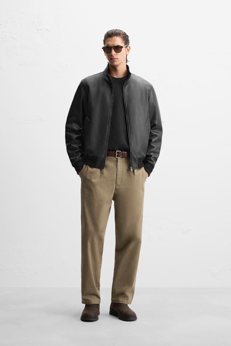 Giacca Bomber Zara Bomber Pelle Jacket Bomber Di Pelle Giacca