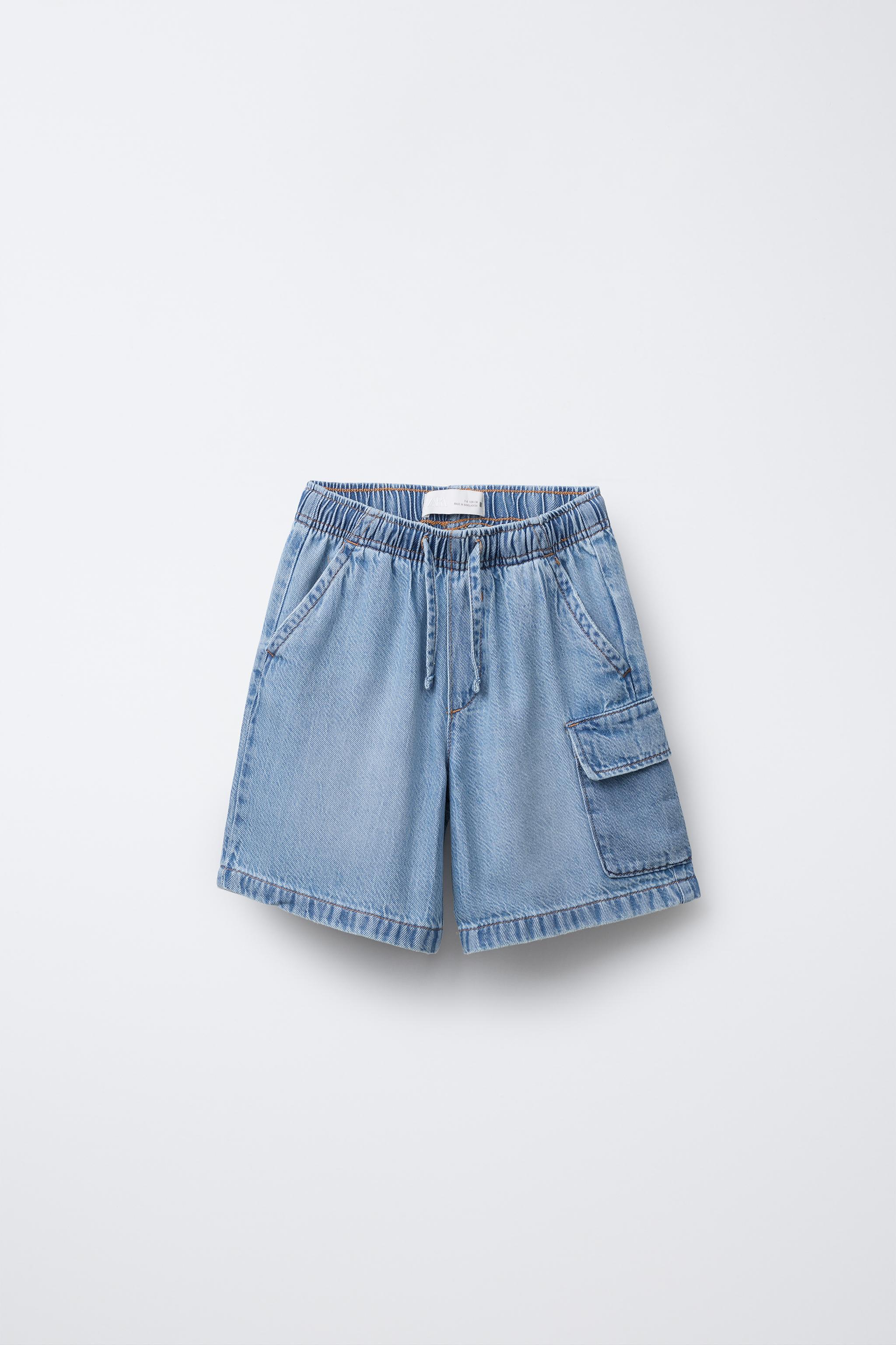 TRF ミッドライズ デニムバミューダショーツ - ブルー | ZARA