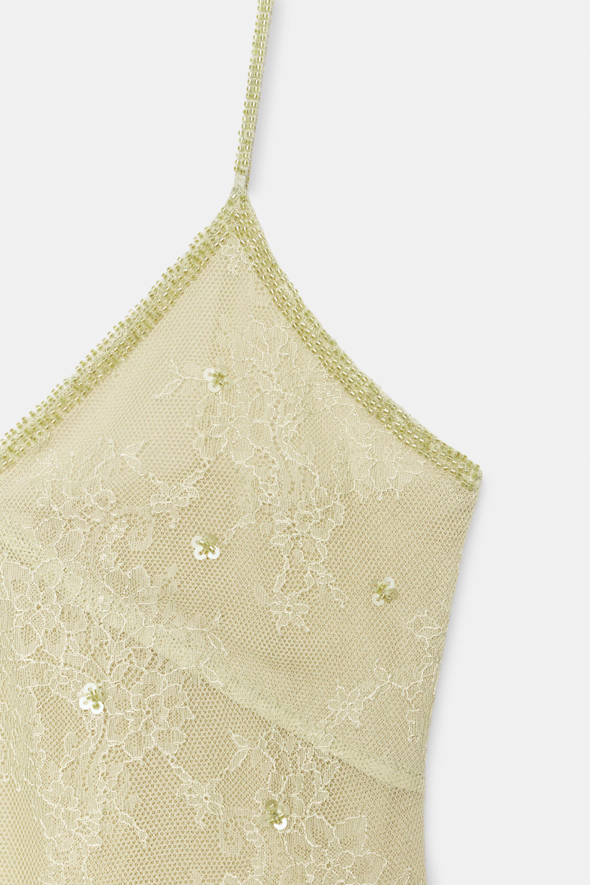 BEADED THIN STRAP TOP