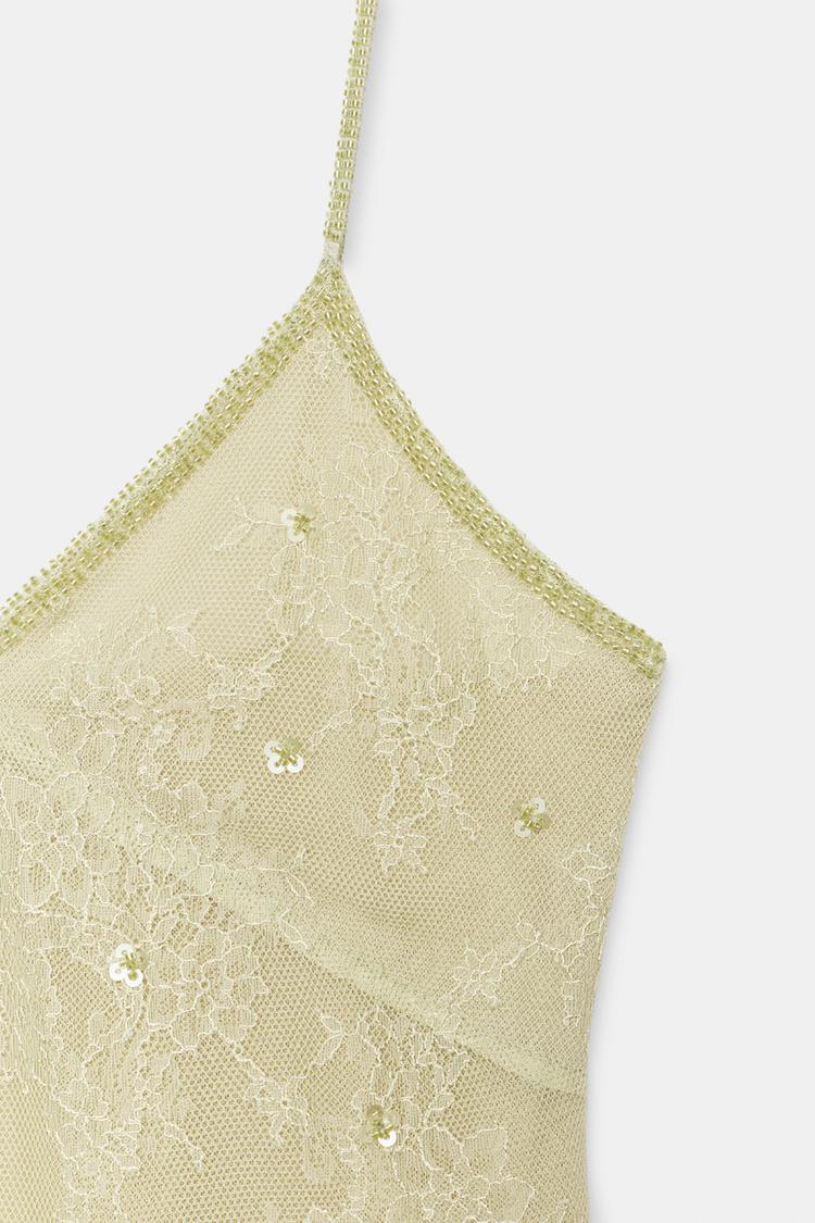 TOP CAMISOLA DE ENCAJE CON ABALORIOS 8