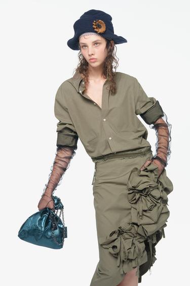 LIMITED EDITION TRI-CHIC SMALL LEATHER BAG — Green 2