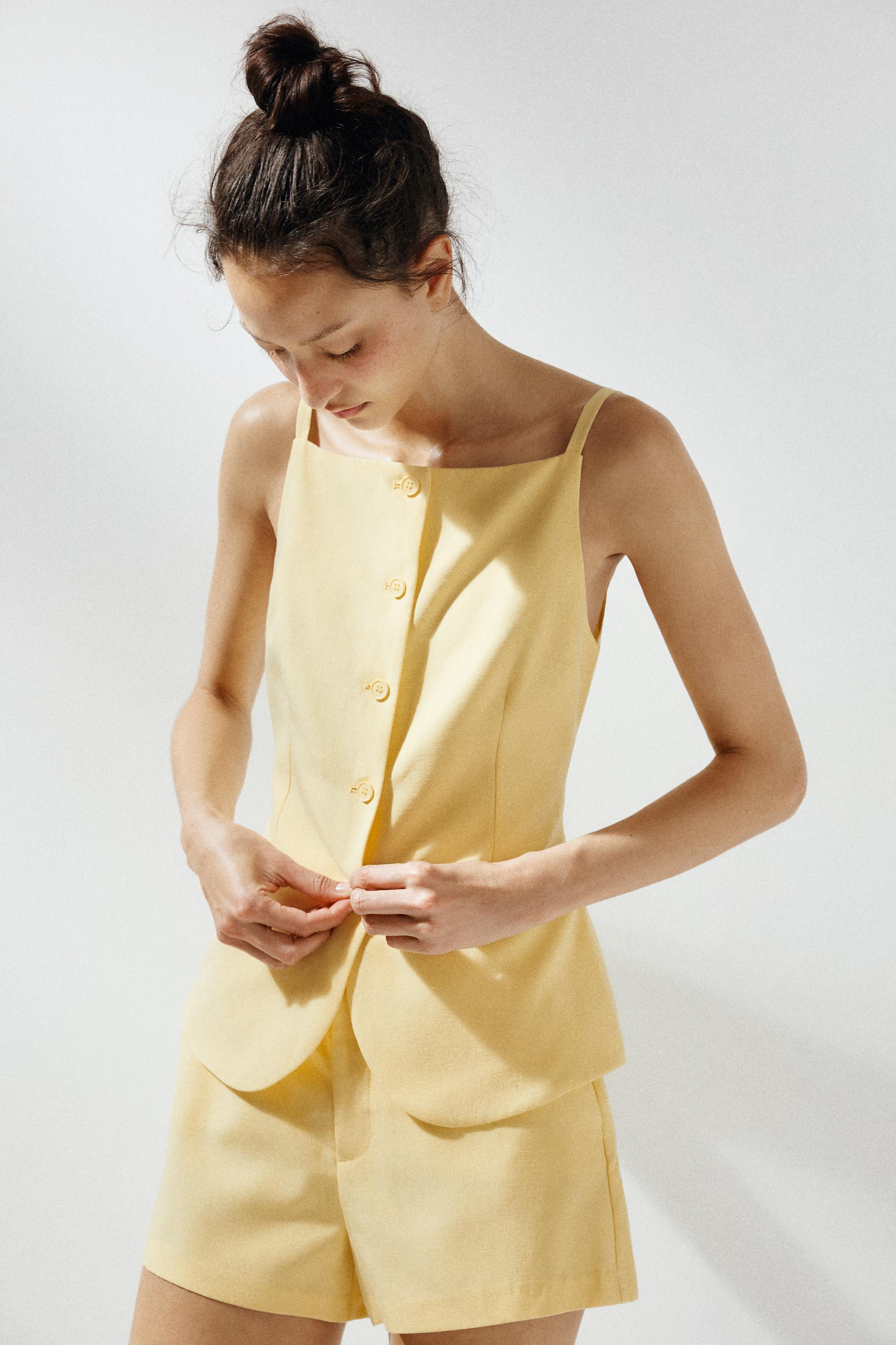 ZARA アイボリー ダウンベスト M（ZARA - 【ザラ】中綿 ロング