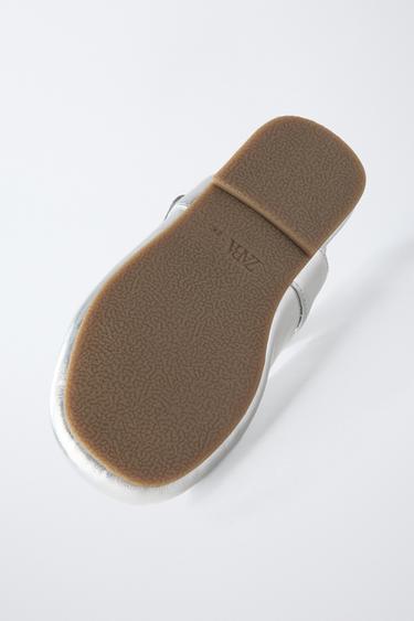 SLINGBACK BALLET FLATS - Silver by Zara - Image 5