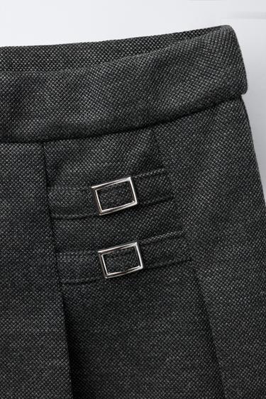 BUCKLE PLEAT SKIRT - Mid-grey by Zara - Image 2