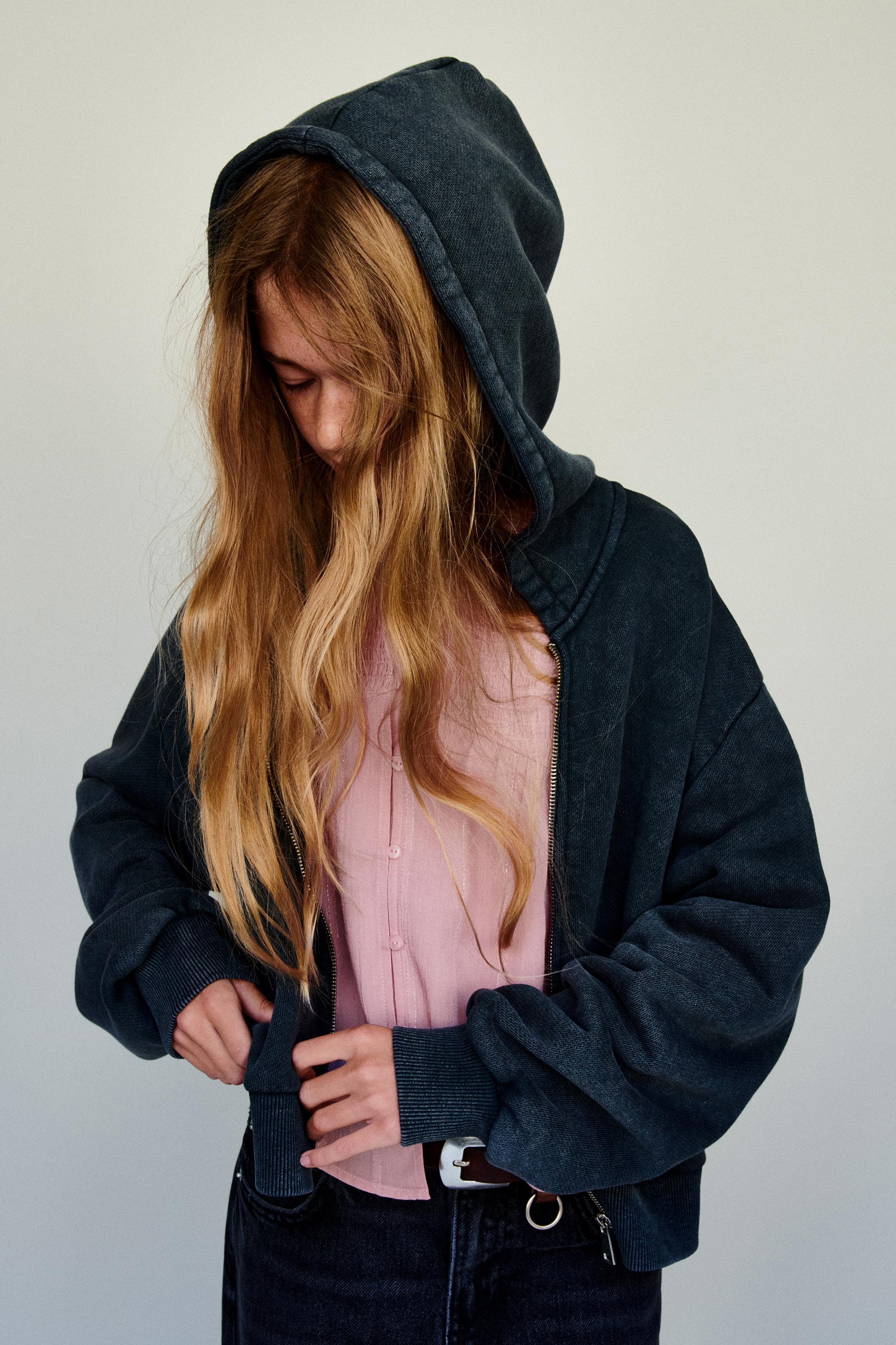 ガーメントダイスウェットシャツ - ピンク | ZARA Japan / 日本