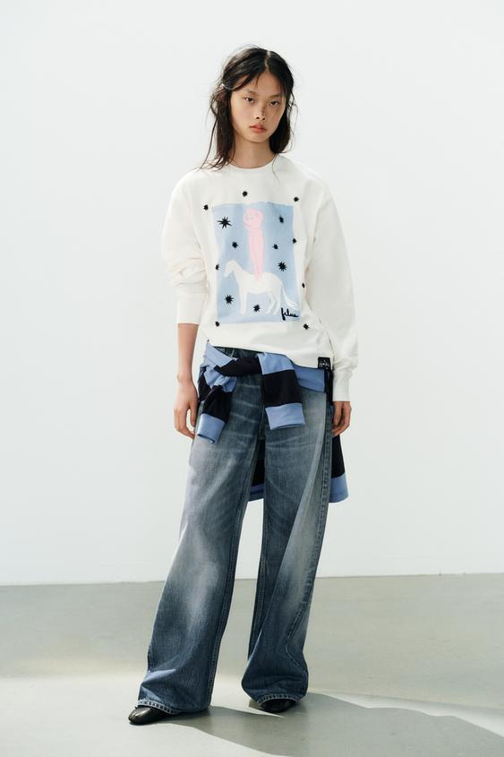 T-SHIRT STAMPÉ ISABELLE FELIU - Blanc de Zara - Image 0