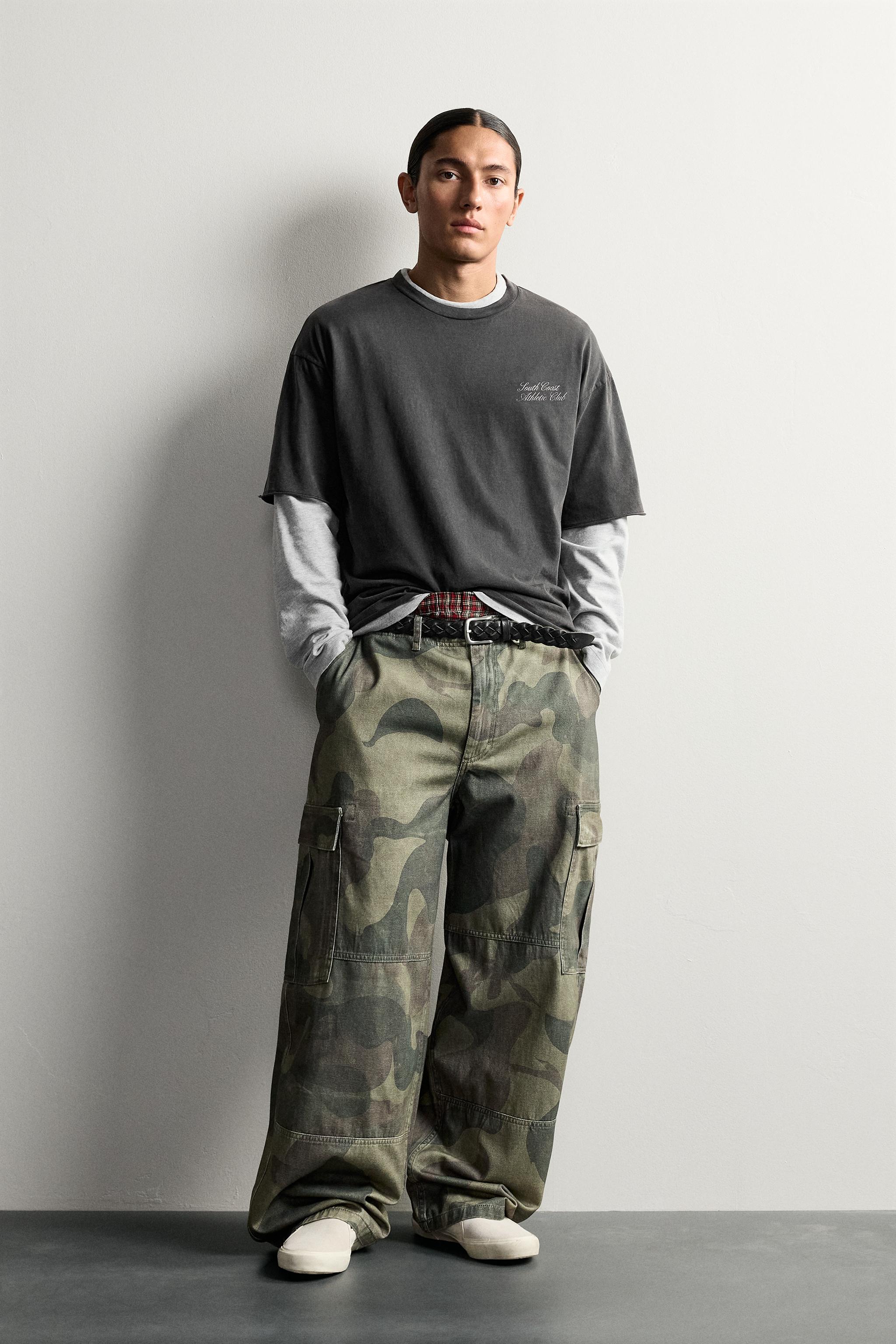 Zara YIKAMA EFEKTİLİ RELAXED FIT BASKILI T-SHIRT