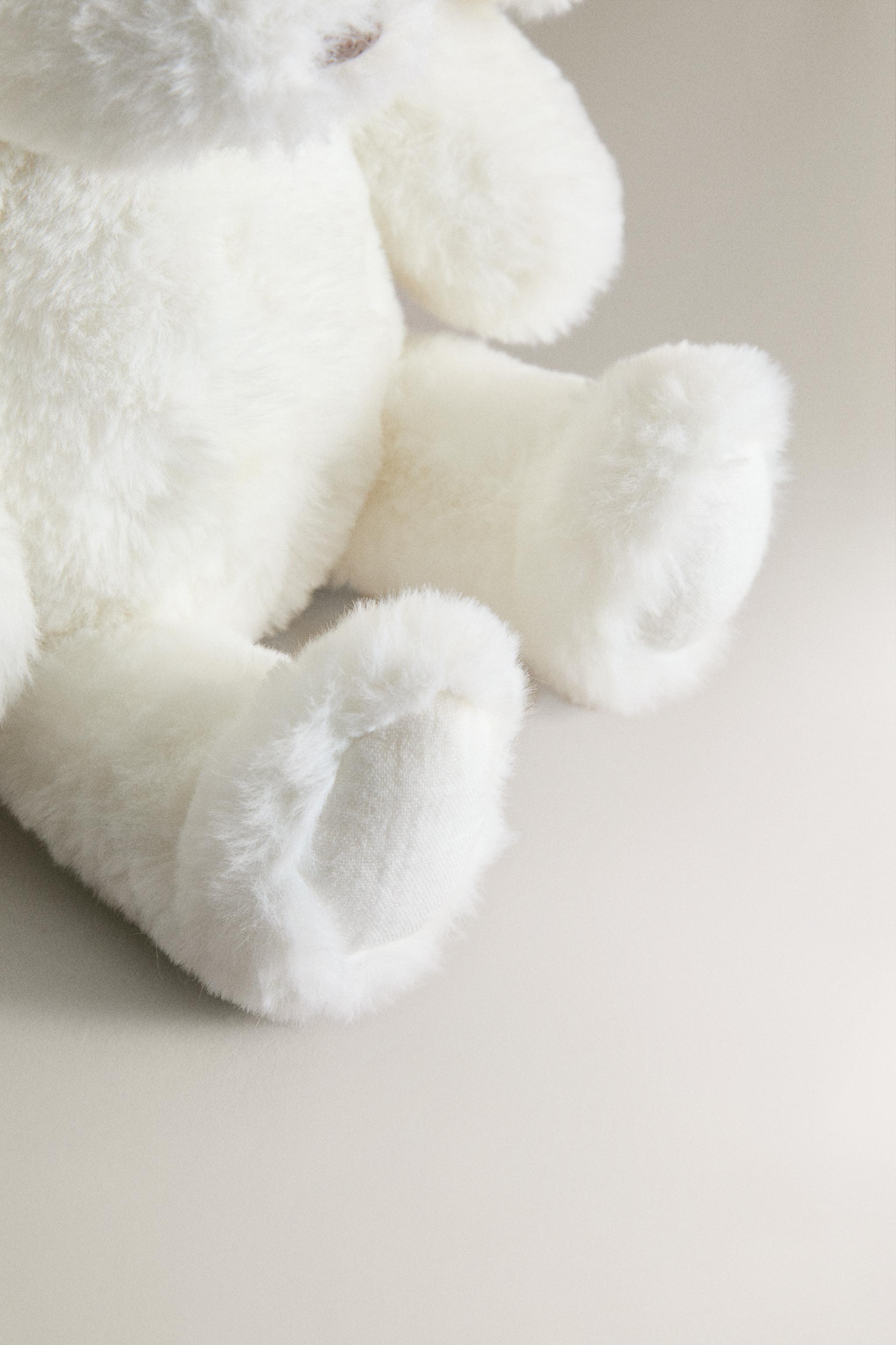 Детские мягкие игрушки Zara KIDS' WHITE BUNNY PLUSH TOY — фото 3