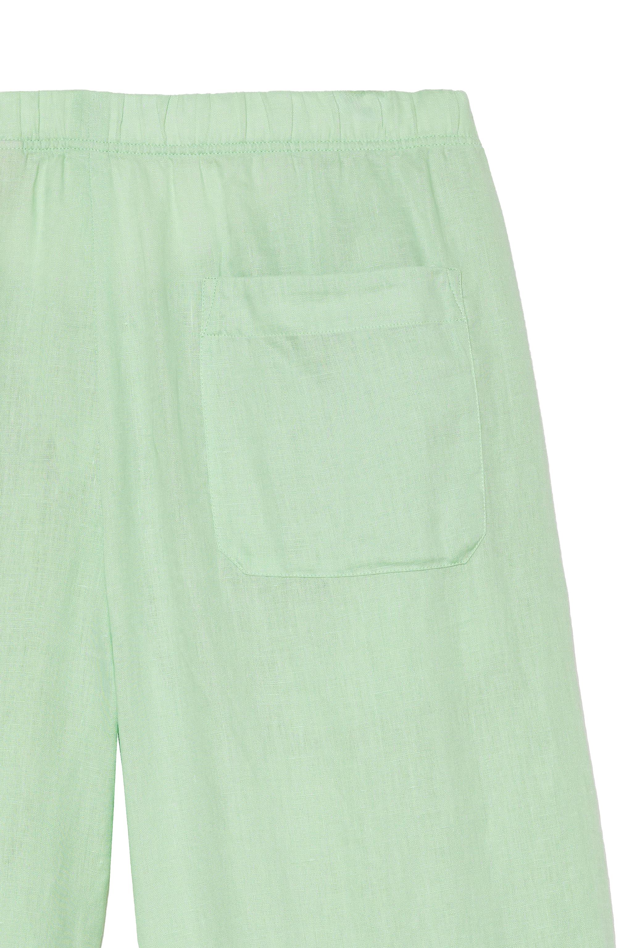 Zara %100 KETEN RELAXED FIT PANTOLON görsel 4