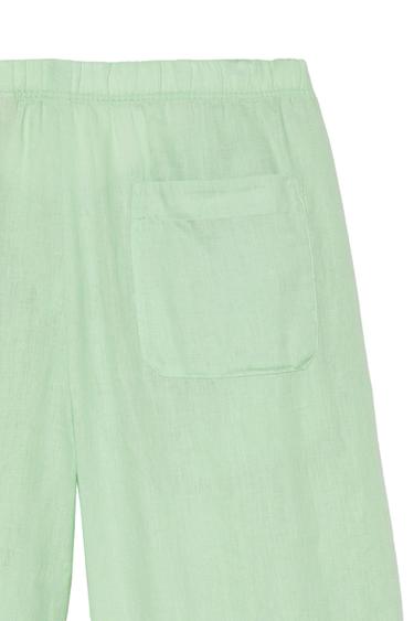 100% LINEN RELAXED FIT TROUSERS - Sea green by Zara - Image 4