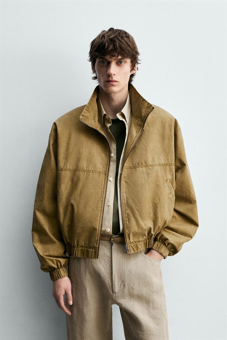 ZARA WASHED CROPPED FIT JACKET