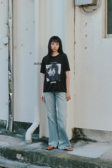 LADY GAGA ウォッシュド TシャツブラックZaraのLADY GAGA ウォッシュド Tシャツ - ブラック 
