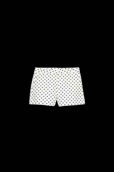 Zara MINI POLKA DOT SHORTS - Black / White - Image 0