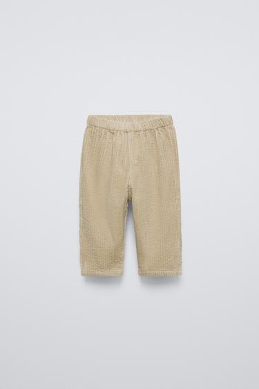 Zara BAGGY CORDUROY PANTS - Oil - Image 0