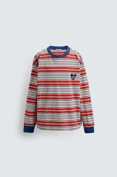 ÁO PHÔNG KẺ SỌC, MIẾNG ĐẮP HARRY LAMBERT FOR ZARA X DISNEY - Xanh Bạc Hà từ Zara