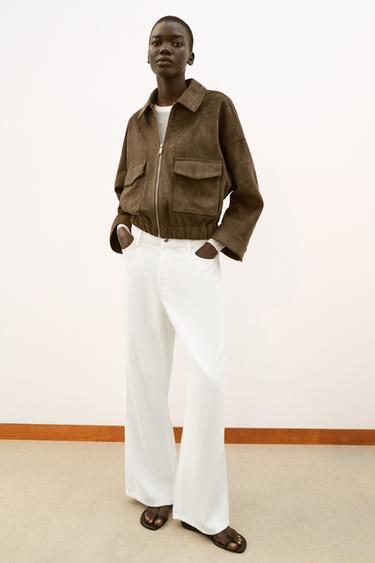 BUNDA Z IMITACE SEMIŠE - Tmavá khaki od Zara - Obrázek 0