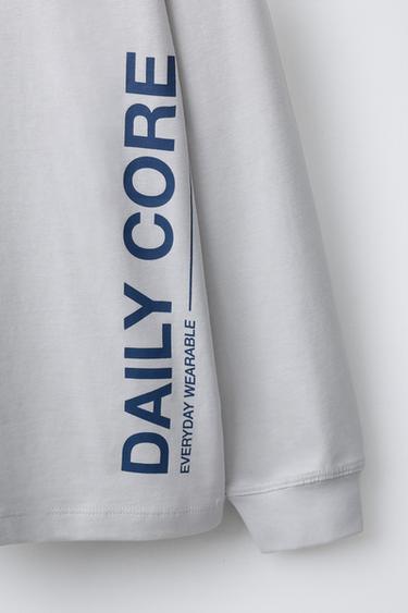 SLOGAN PRINT T-SHIRT - Light blue by Zara - Image 3