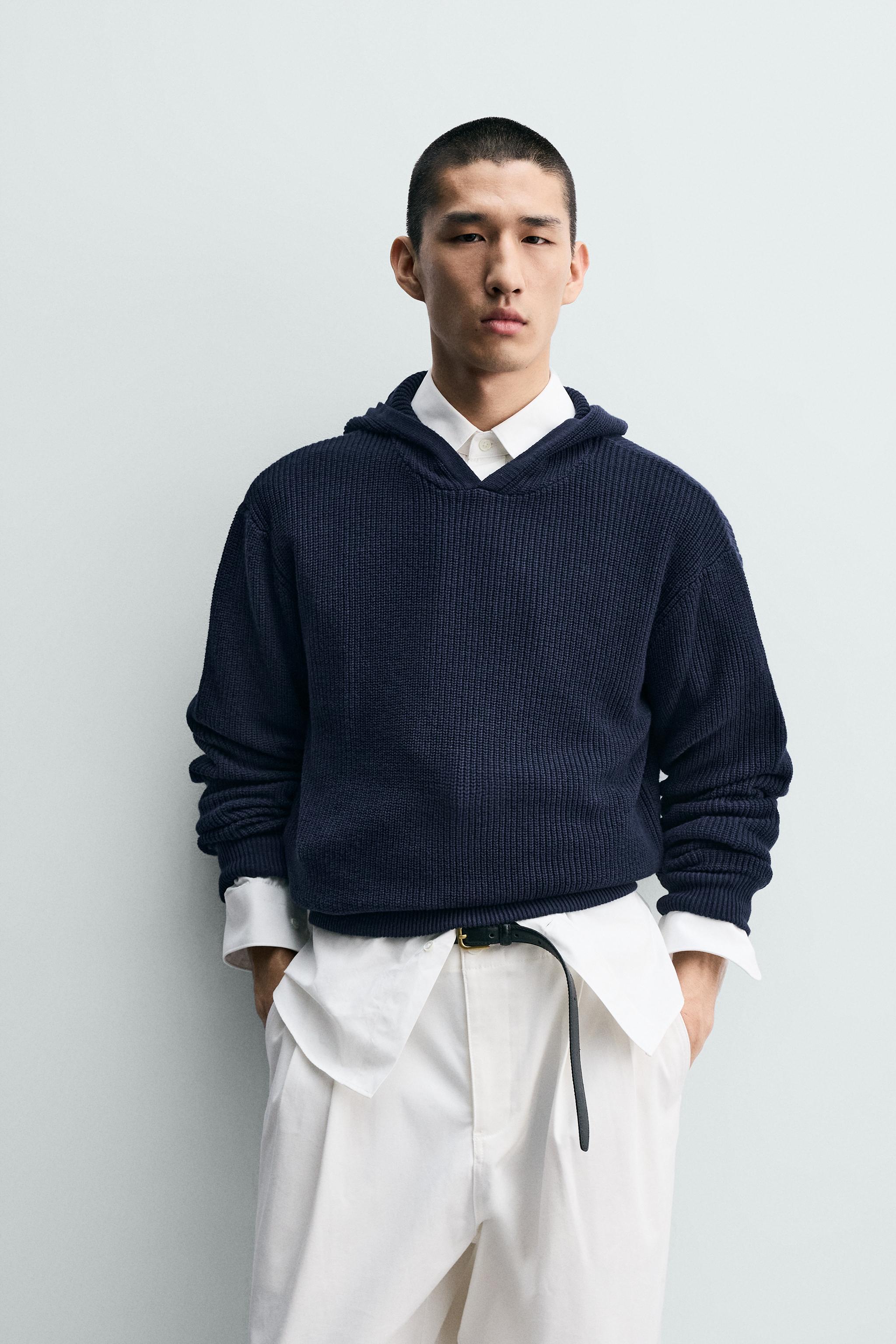 PULL EN COTON - LAINE À CAPUCHE