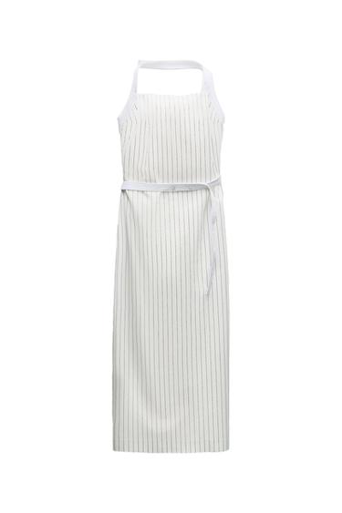 HALTER GABARDINE MIDI DRESS