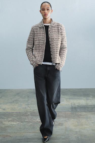 CHAQUETA PUNTO ESTRUCTURA PUÑOS DESFLECADOS - Rosa de Zara