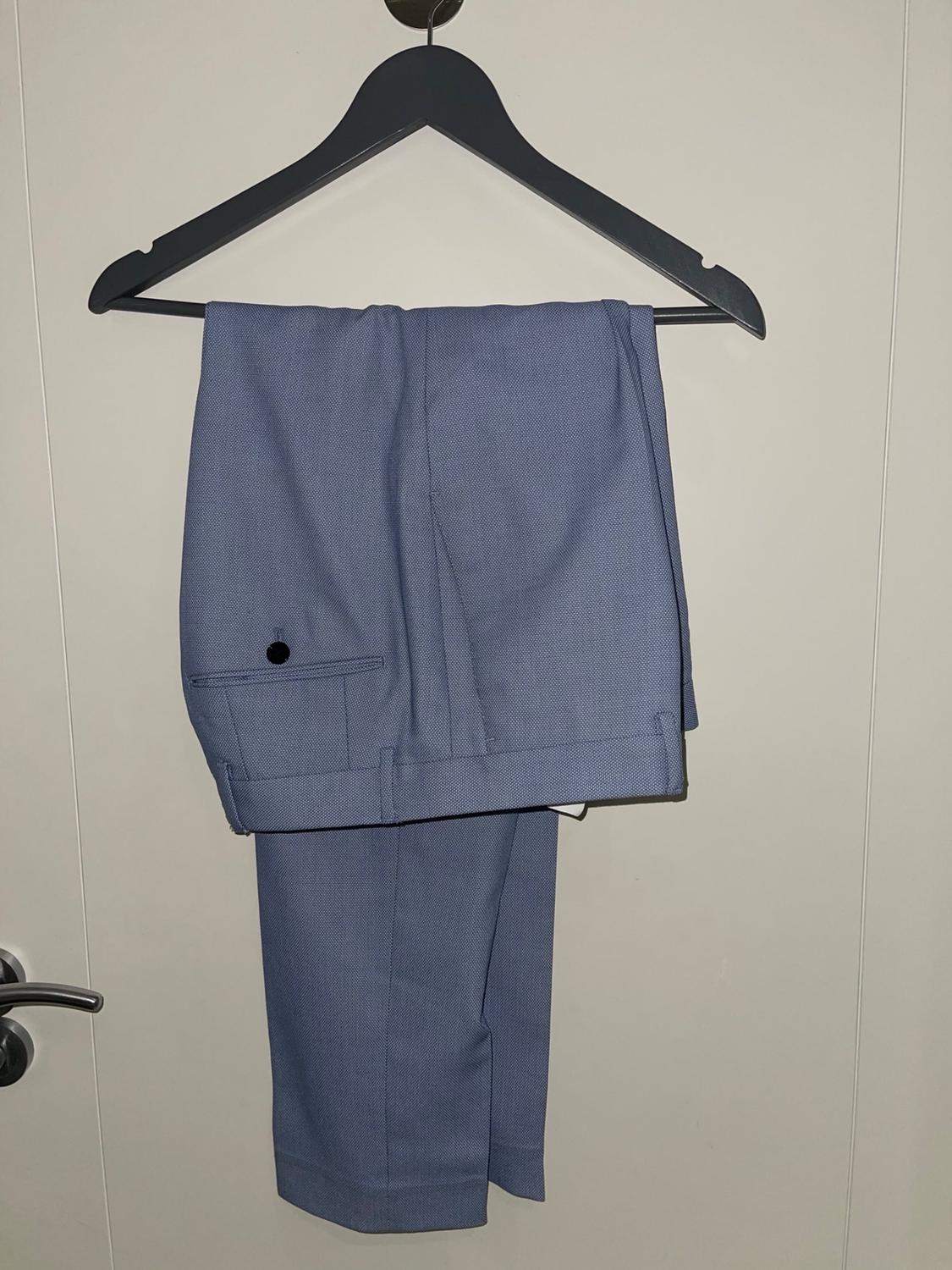 BIRD’S-EYE TEXTURED SUIT TROUSERS - Image 2