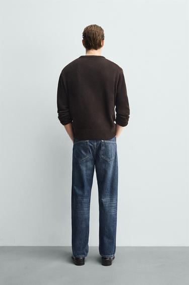 Zara REGULAR FIT STRAIGHT LEG JEANS - Blue