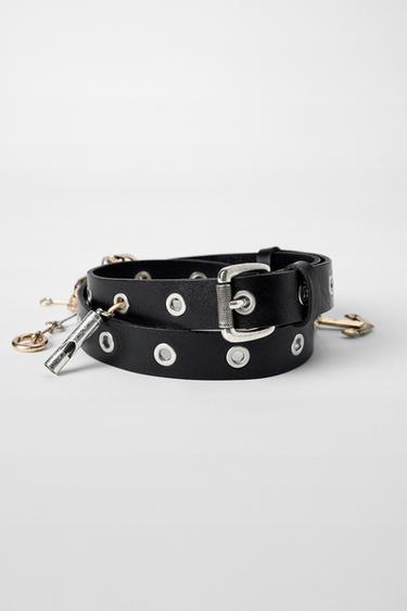CEINTURE EN CUIR À CLOUS ET  CHARMS KATE MOSS X ZARA - Noir de Zara - Image 3