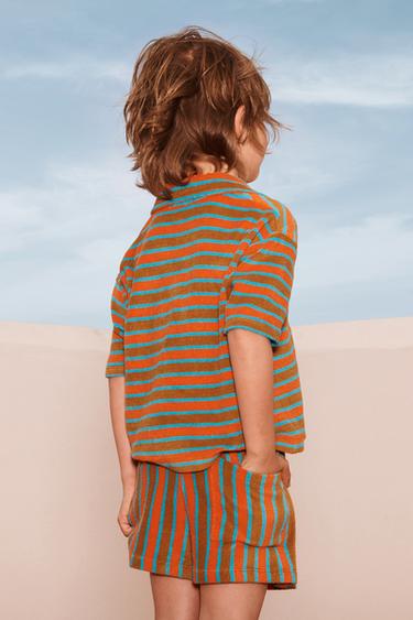 CHEMISE POLO EN TISSU ÉPONGE À RAYURES ÉDITION LIMITÉE - rayures de Zara - Image 3