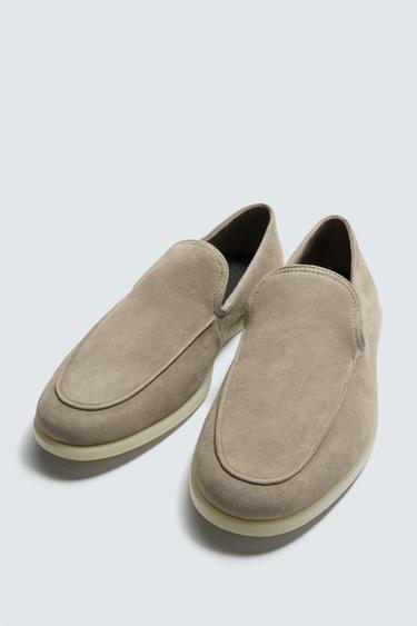 CASUAL LEATHER LOAFERS - Ecru White by Zara - Image 4