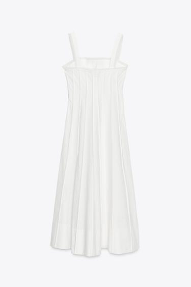 ZW COLLECTION LONG TRIM DRESS - White by Zara - Image 6