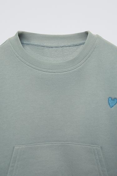 EMBROIDERED SWEATSHIRT AND JOGGERS SET - Blue / Grey by Zara - Image 2