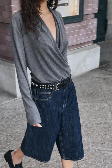 BERMUDE JORTS DIN DENIM HARRY LAMBERT FOR ZARA X DISNEY - Bleumarin de la Zara