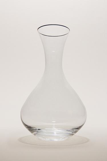 KRYSTALLINSK KARAFFEL MED GULDKANT - sølv fra Zara