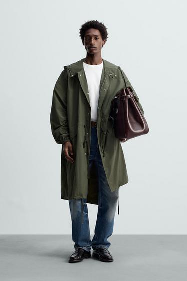 PARKA TÉCNICA OVERSIZE FIT - Khaki de Zara - Imagen 0