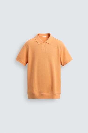 Zara REGULAR FIT PIQUÉ POLO - Orange