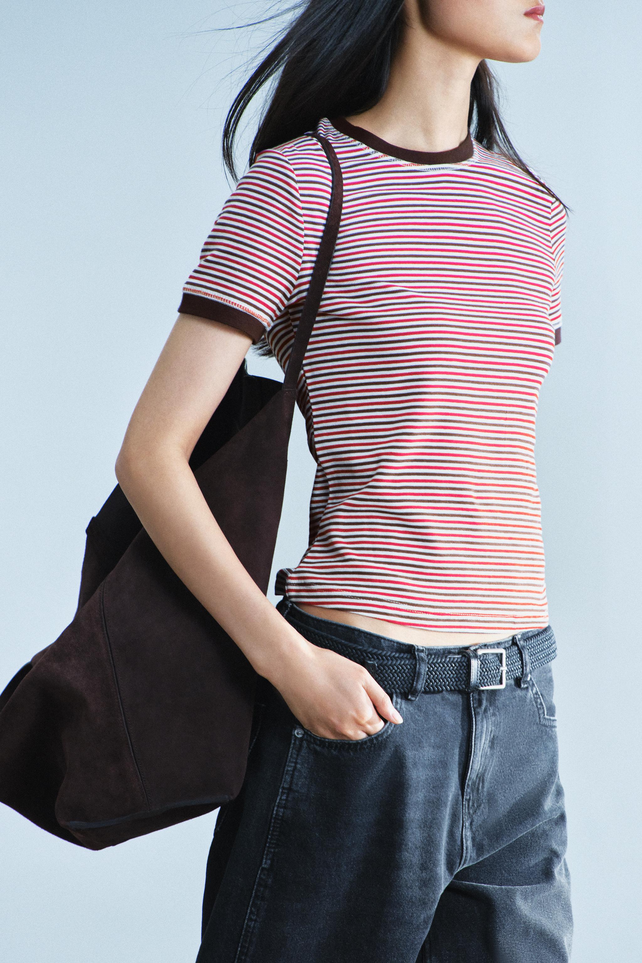 STRIPED SHORT SLEEVE T-SHIRT