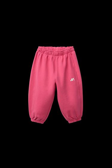 Zara LOGO FLEECE JOGGER PANTS - Fuchsia - Image 0