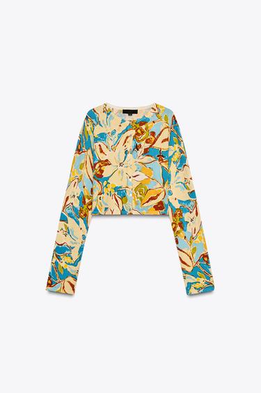 PRINTED KNIT TOP - only one by Zara - Image 4
