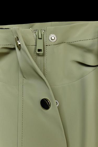 RUBBERISED HOODED JACKET - Khaki by Zara