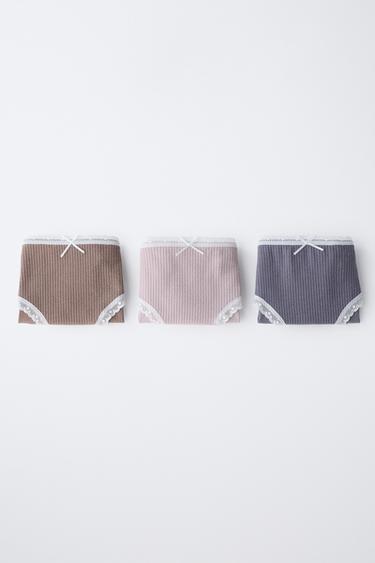 AGES 2-6 / THREE-PACK OF LACE BRIEFS - Multicoloured by Zara - Image 4