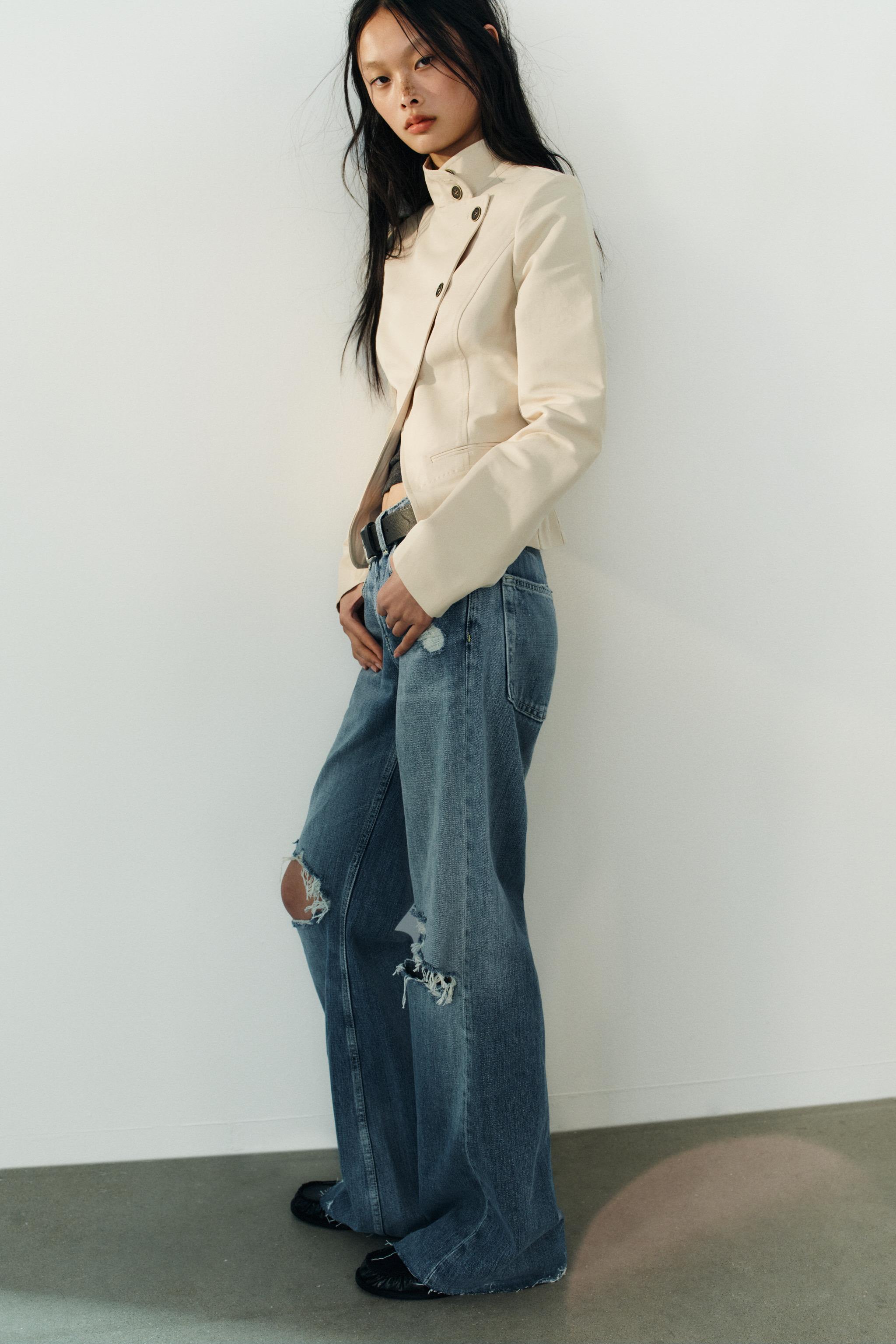 Zara Düğmeli Kruvaze Blazer görsel 3