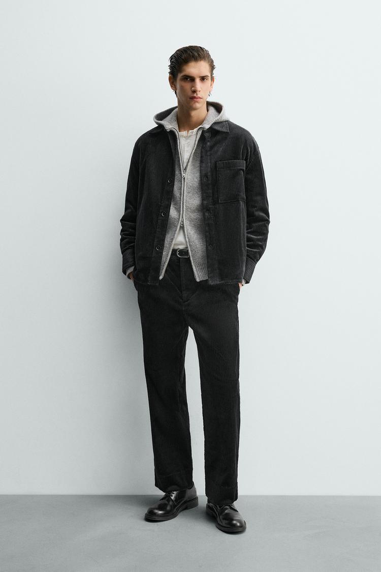 ZARA RELAXED FIT CORDUROY TROUSERS