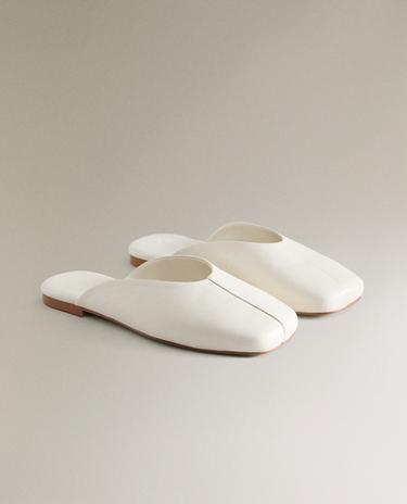 MULES CUIR - Blanc de Zara - Image 5
