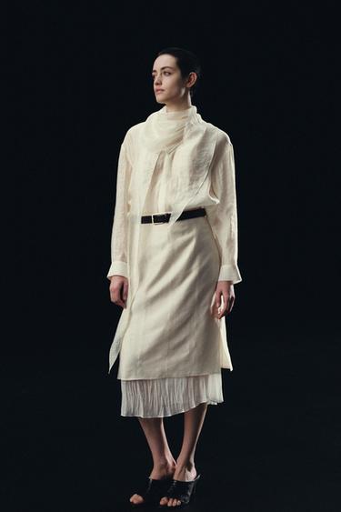 ZW COLLECTION HANDKERCHIEF SHIRT - Ecru by Zara