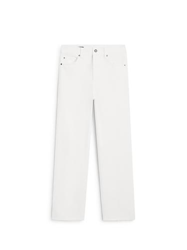 Jean straight taille haute - Blanc cassé de Zara
